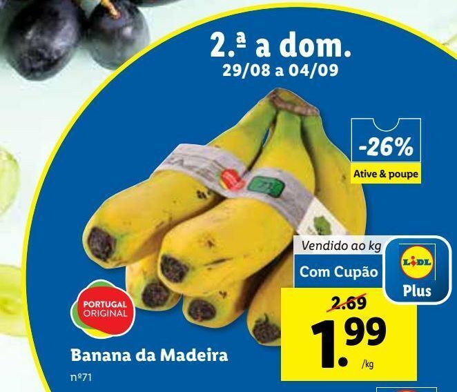 Promoção Banana em Lidl
