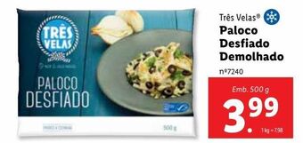 Lidl Peixe très velas promoção