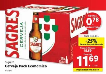 Lidl Cerveja sagres promoção