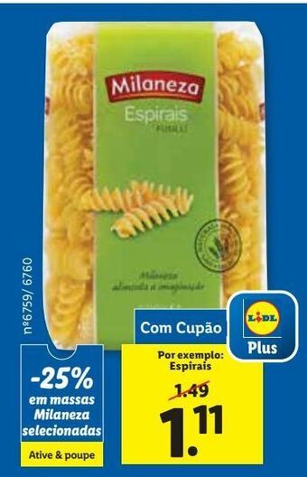 Lidl Macarrão milaneza promoção