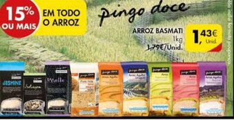 Pingo Doce Arroz Basmati 1kg promoção