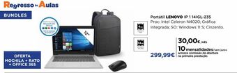 El Corte Inglés Notebook lenovo promoção
