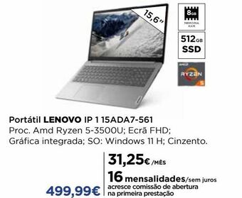 El Corte Inglés Notebook lenovo promoção