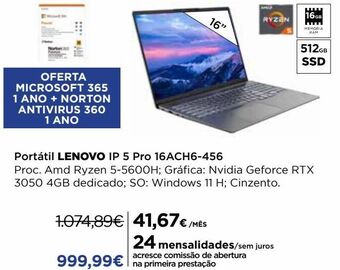 El Corte Inglés Notebook lenovo promoção