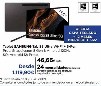 El Corte Inglés Tablet samsung promoção