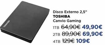 El Corte Inglés Disco externo toshiba promoção