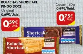 Bolachas Shortcake Pingo Doce Cacau 185g