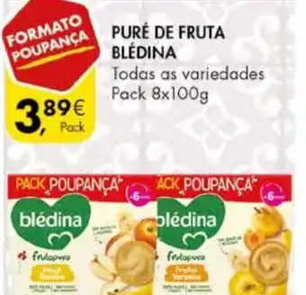 Pingo Doce Puré de Fruta Blédina Pack 8x100g promoção