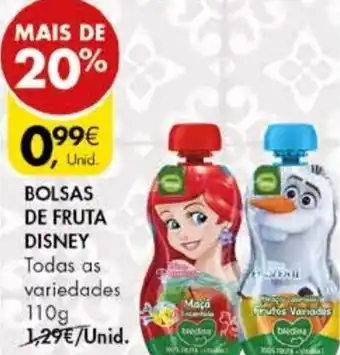 Pingo Doce Bolsas de Fruta Disney 110g promoção