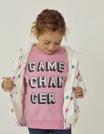Zippy Sweat cardada em algodão para menina 'game changer', rosa promoção