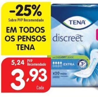 Minipreço Absorvente tena promoção
