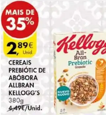 Pingo Doce Cereais Prebiótic de Abóbora Allbran Kellogg's 380g promoção