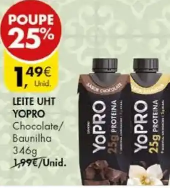 Pingo Doce Leite UHT Yopro 346g promoção