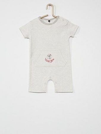 Kiabi Macacão curto de jersey promoção