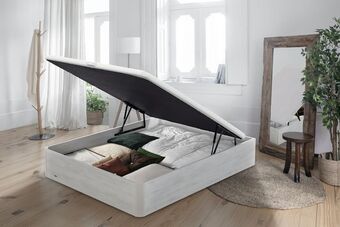 Conforama Base flex box branco beta - rebatível - cama com arrumação - roupeiro horizontal promoção