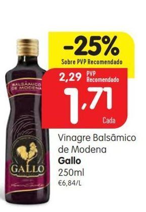 Minipreço Vinagre balsâmico gallo promoção