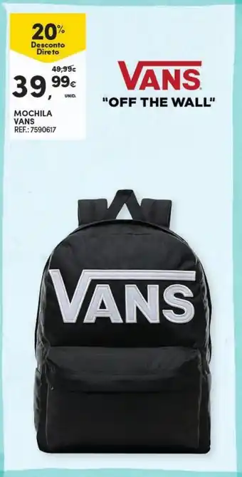 Continente Mochila Vans promoção