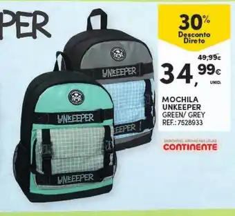 Continente Mochila Unkeeper promoção