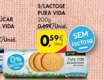 Pingo Doce S/Lactose Pura Vida 200g promoção