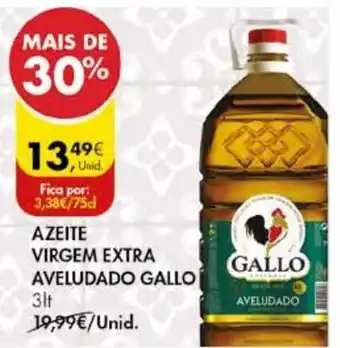 Pingo Doce Azeite Virgem Extra Aveludado Gallo 3L promoção