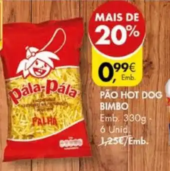 Pingo Doce Pão Hot Dog Bimbo 330g promoção