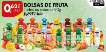 Pingo Doce Bolsas de Fruta 90g promoção