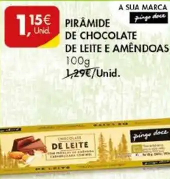 Pirâmide de Chocolate de Leite e Amêndoas 100g