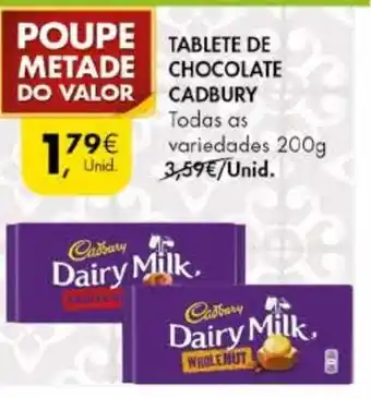 Pingo Doce Tablete Chocolate Cadbury 200g promoção