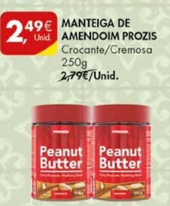 Pingo Doce Manteiga de Amendoim Prozis 250g promoção