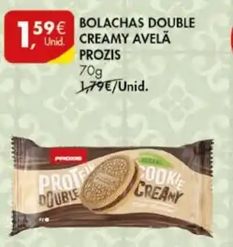 Pingo Doce Bolachas Double Creamy Avelã Prozis 70g promoção