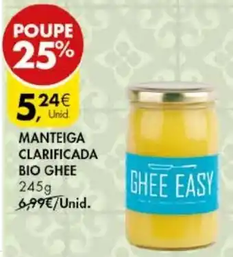 Pingo Doce Manteiga Clarificada Bio Ghee 245g promoção