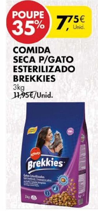 Comida Seca P/Gato Esterilizado Brekkies 3kg
