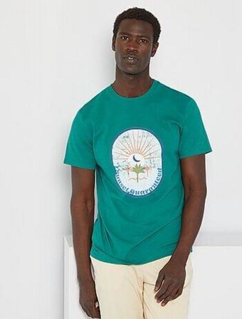 Kiabi T-shirt em jersey com estampado promoção
