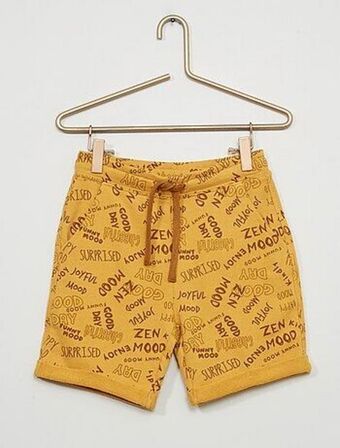Kiabi Bermudas em moletão com estampado promoção