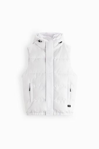 ZARA Colete acolchoado com capuz promoção