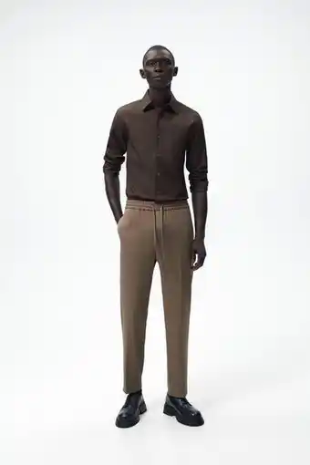 ZARA Calças de cintura jogger conforto promoção
