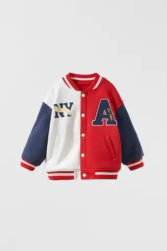 ZARA Bomber color block ondulado promoção