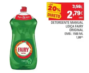 Continente Detergente Manual Loiça Fairy Original 1550ml promoção