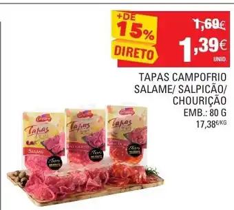 Continente Tapas Campofrio Salame/ Salpição/ Chourição 80g promoção