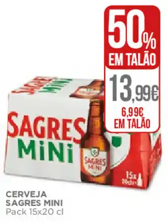 Supercor Cerveja Sagres Mini 15x20cl promoção