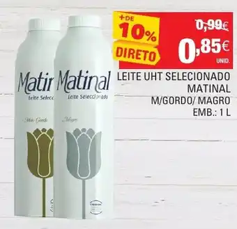 Continente Leite UHT Selecionado Matinal 1L promoção