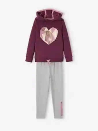 Vertbaudet Conjunto de desporto, sweat com coração + leggings, para... promoção