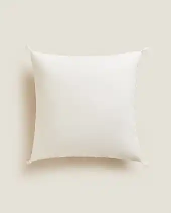Capa de almofada linho pompons