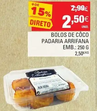 Continente Bolos de Côco Padaria Arrifana 250g promoção