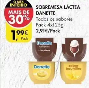 Pingo Doce Sobremesas lácteas danette promoção