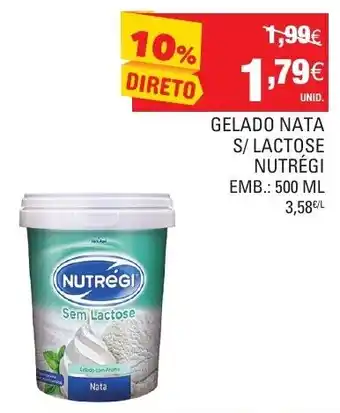 Continente Gelado Nata S/ Lactose Nutrégi 500ml promoção