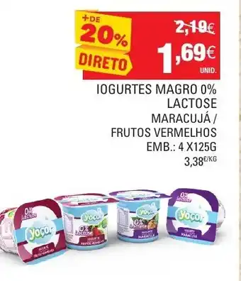 Continente Iogurte Magro 0% Lactose 4x125g promoção