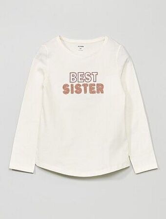 Kiabi T-shirt com mensagem fantasia promoção