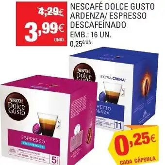 Continente Nescafé Dolce Gusto Ardenza/ Espresso 15 UN. promoção