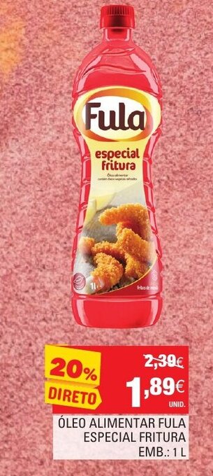 Continente Óleo Alimentar Fula Especial Fritura 1L promoção